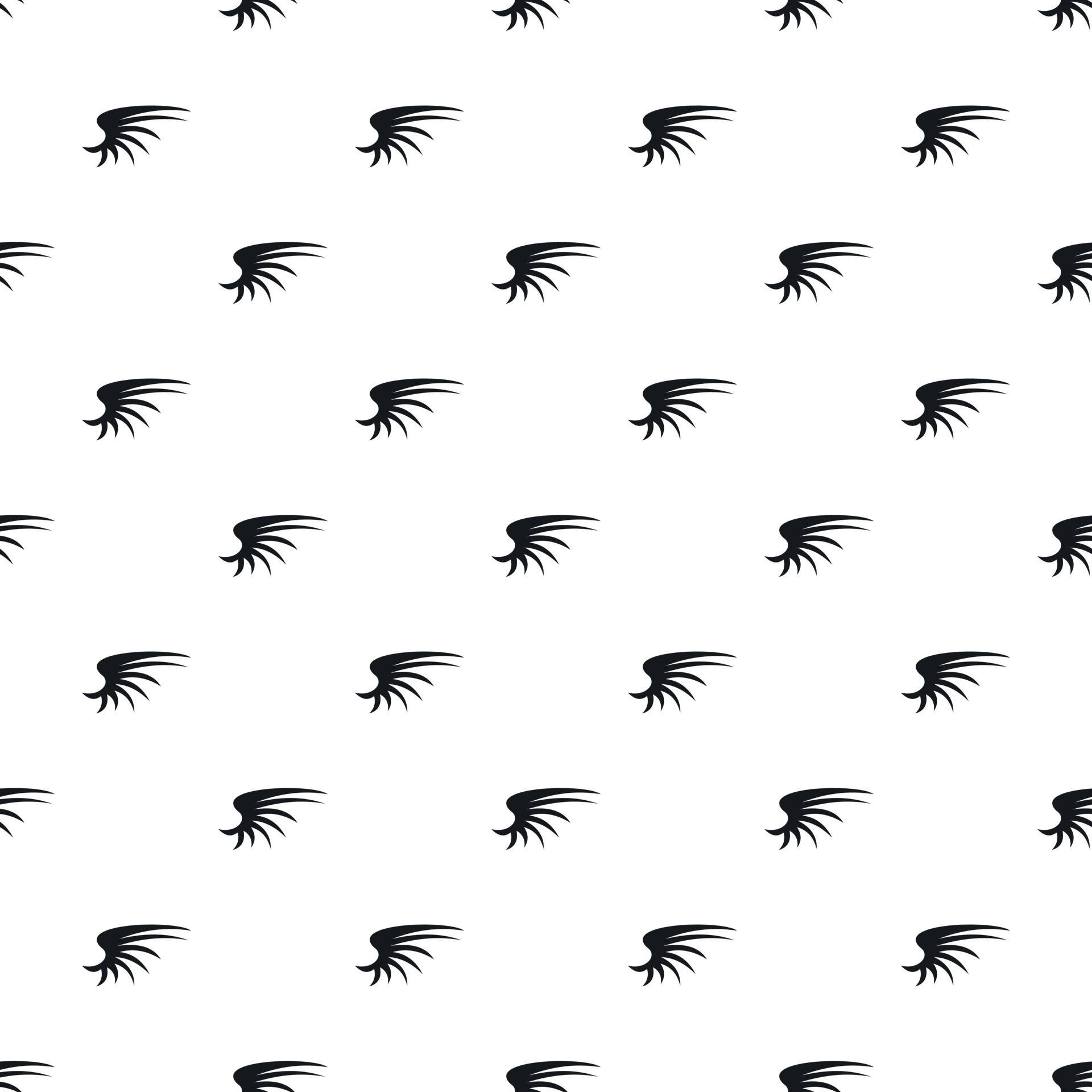 Fluffy birds wing pattern, simple style 14837693 Vector Art at Vecteezy