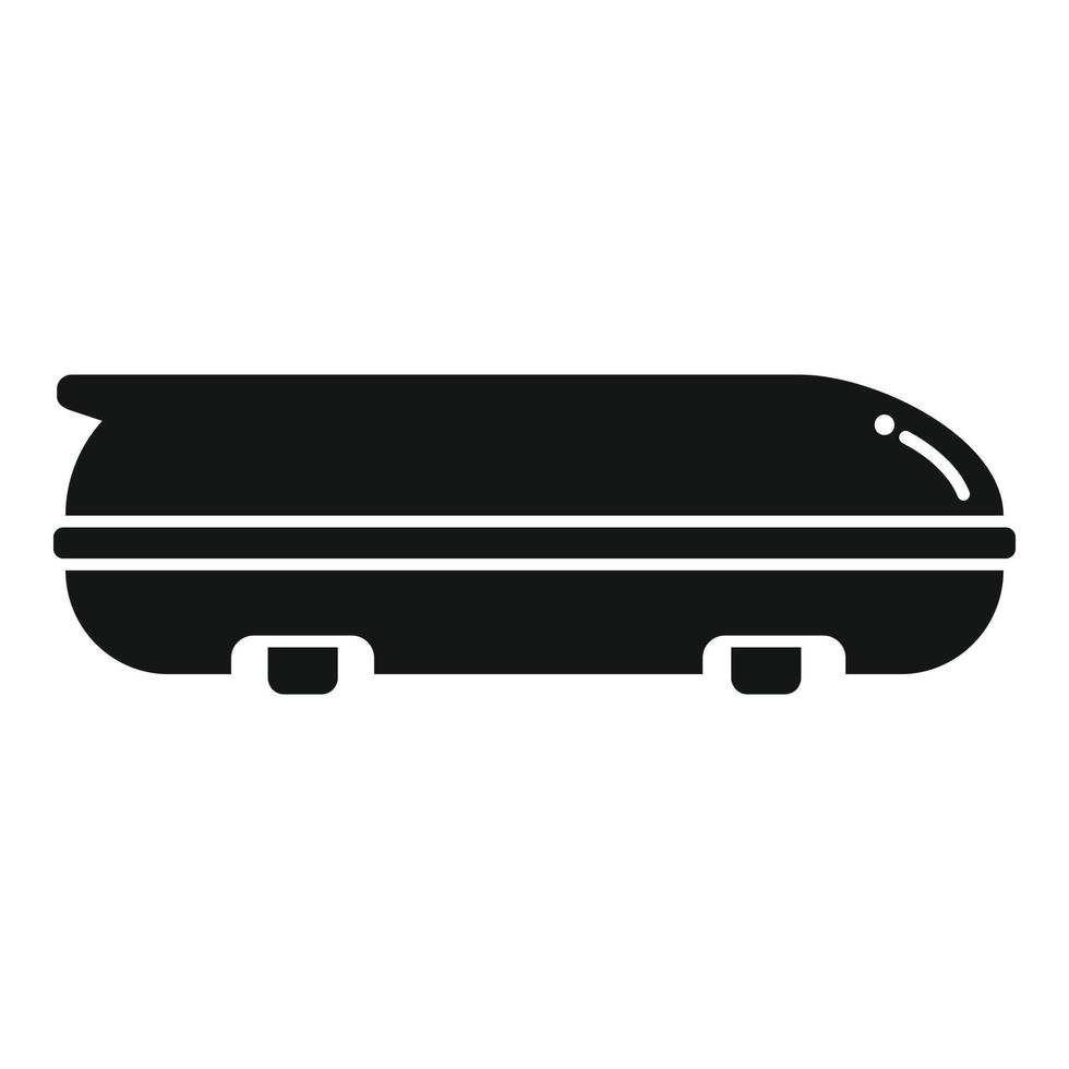 vector simple del icono del equipo del techo del coche. baúl de caja