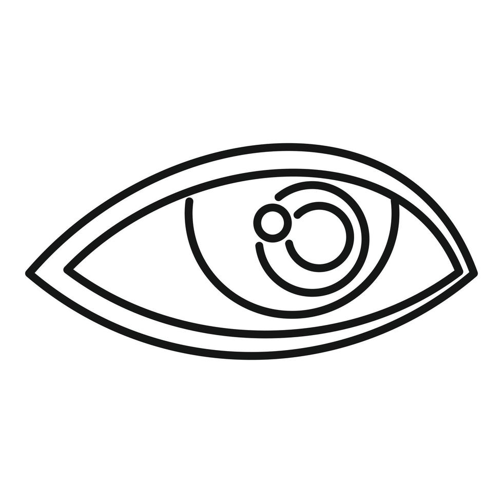 vector de contorno de icono de salud ocular. mirada de visión