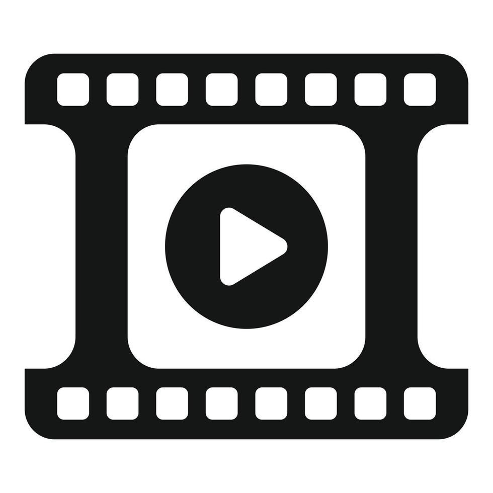 vector simple del icono de la película del festival. video cine