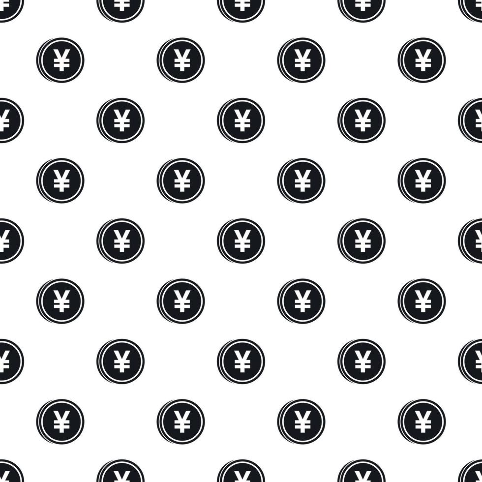 Coin with yen sign pattern, simple style vector