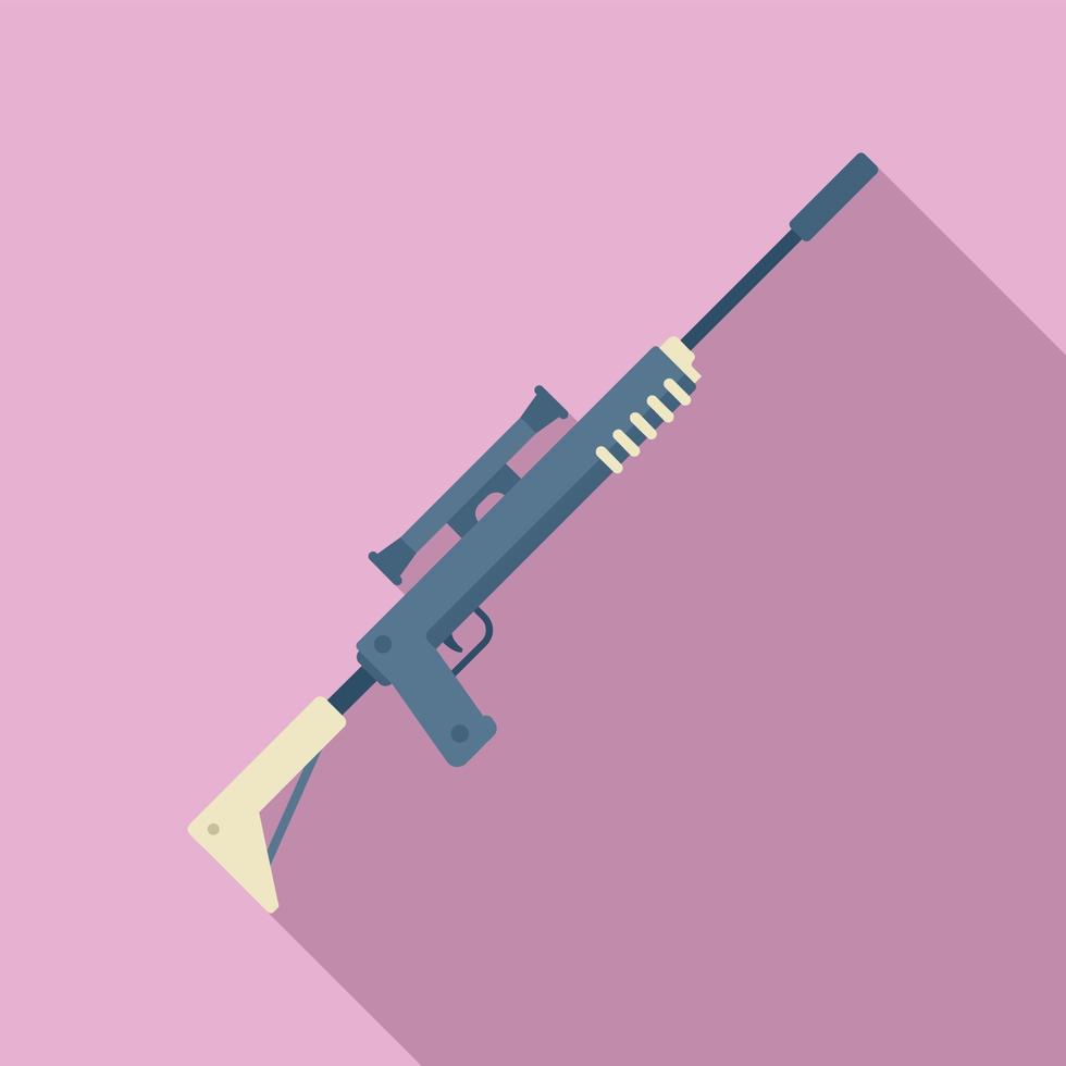 Sniper scope icon flat vector. Weapon gun vector