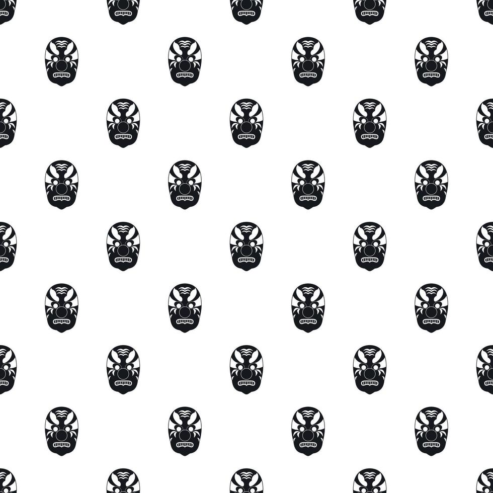 Hannya mask pattern, simple style vector