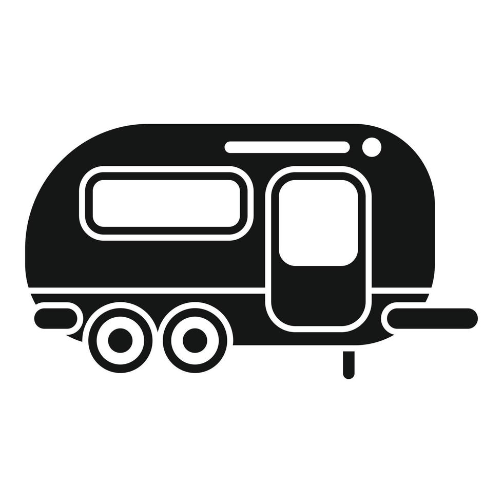 Home trailer icon simple vector. Car caravan vector
