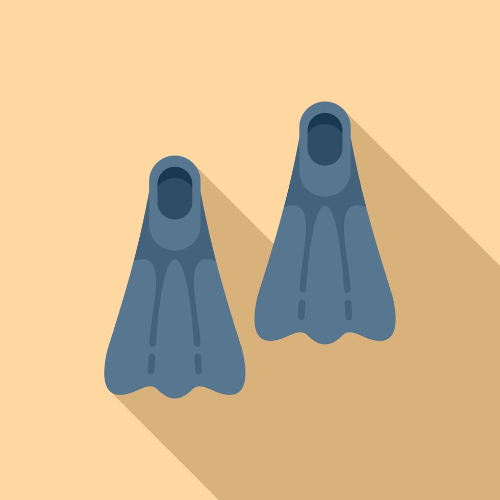 Flippers icon flat vector. Pool cleaning vector