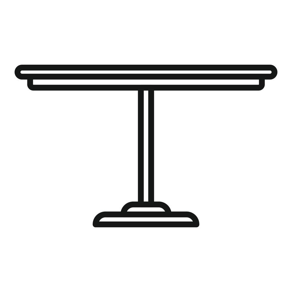 Circle table icon outline vector. Top desk vector