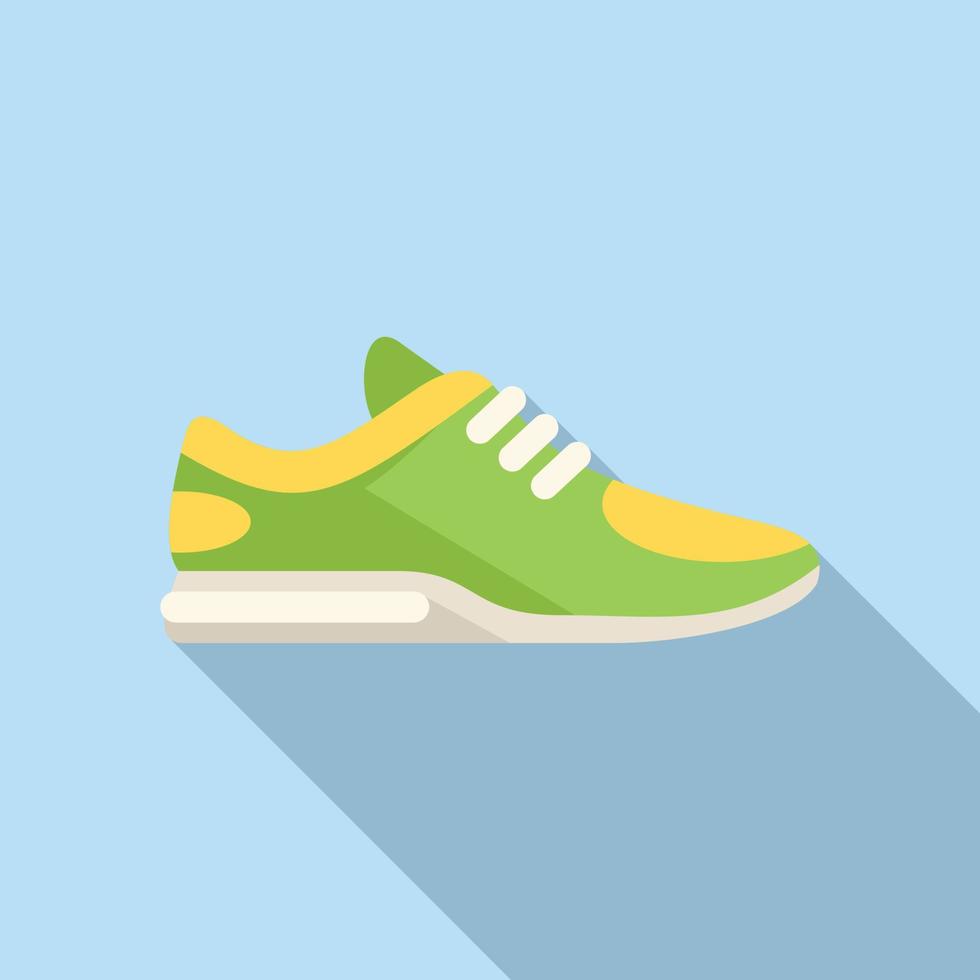 vector plano de icono de zapatillas modernas. zapato deportivo