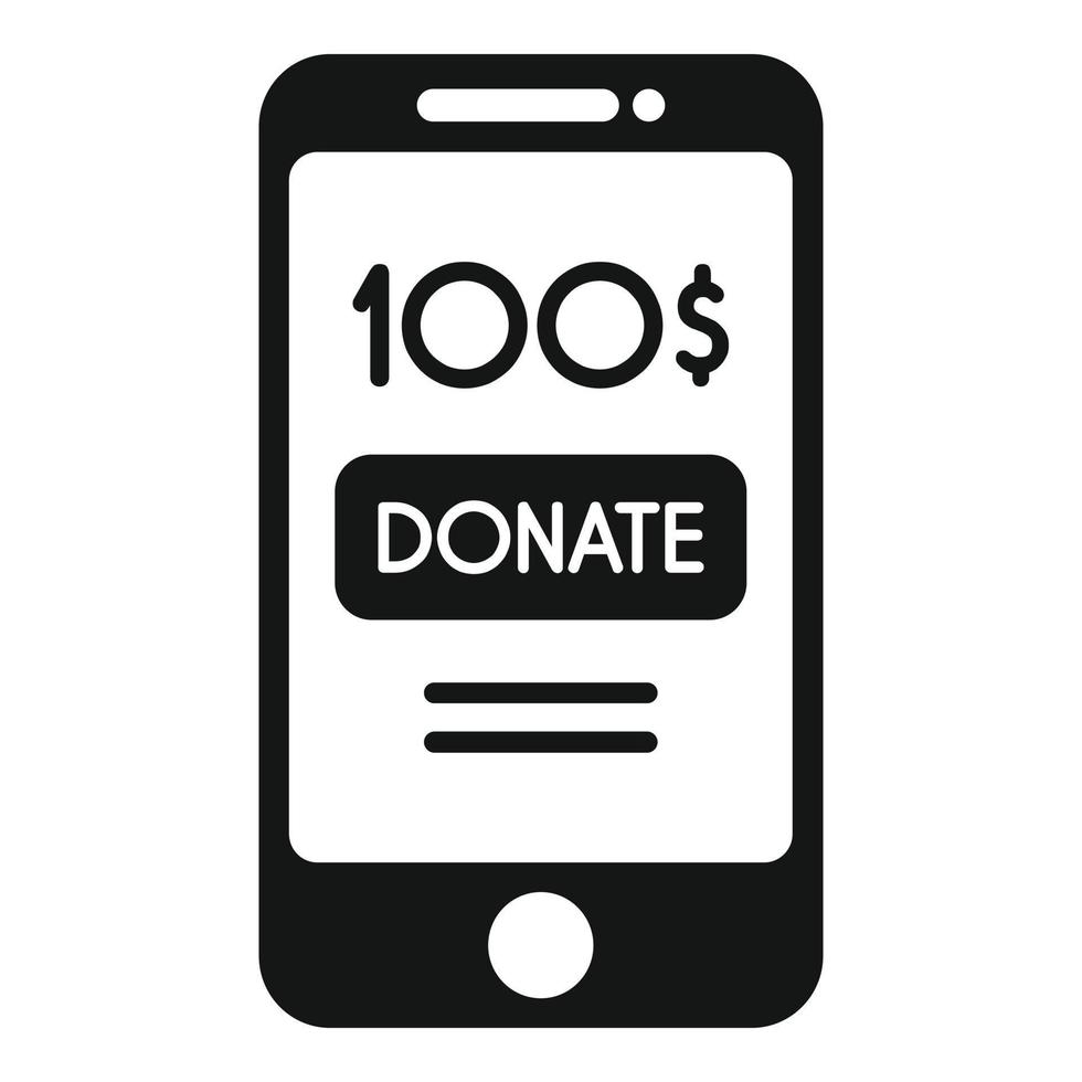 Donate phone money icon simple vector. Web help vector