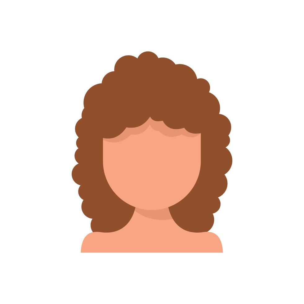 chica estilista icono plano aislado vector