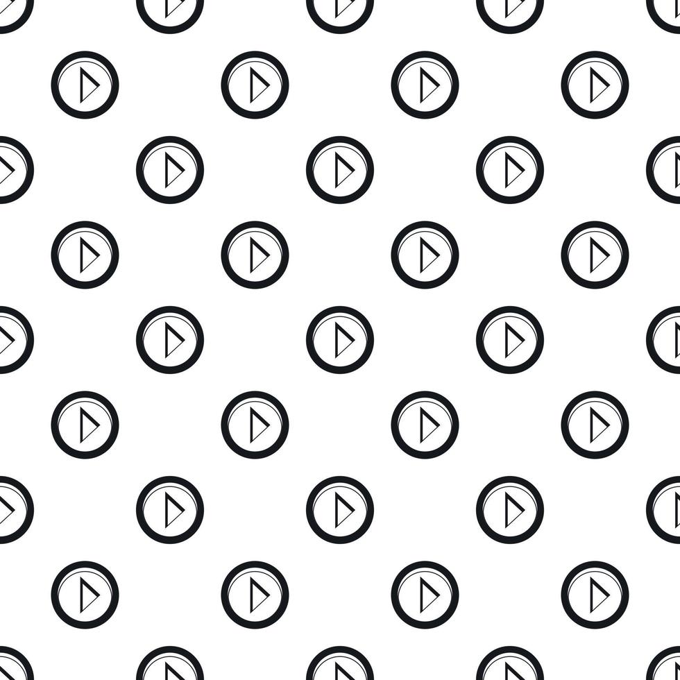 Play button pattern, simple style vector
