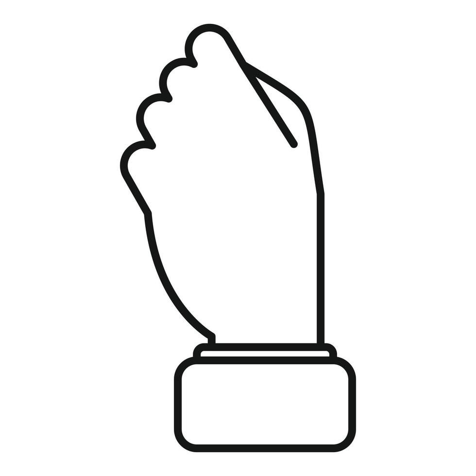 Joke gesture icon outline vector. Arm pose vector