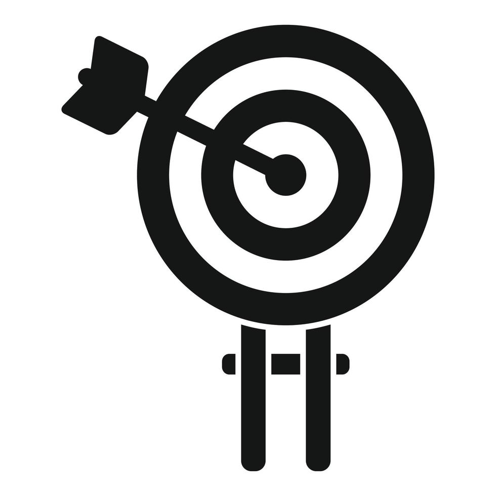 Target goal icon simple vector. People business vector