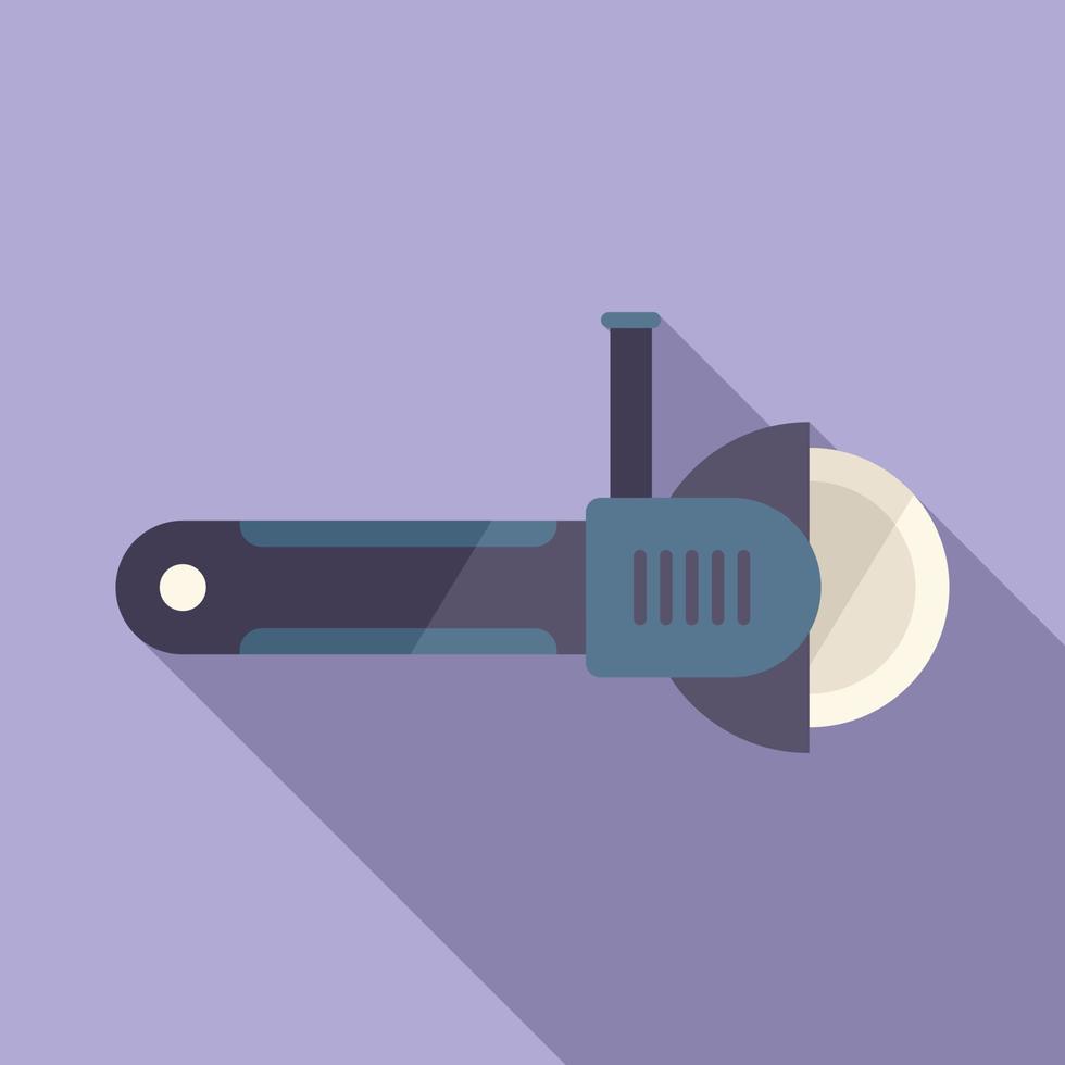 Electric saw tool icon flat vector. Power chain vector