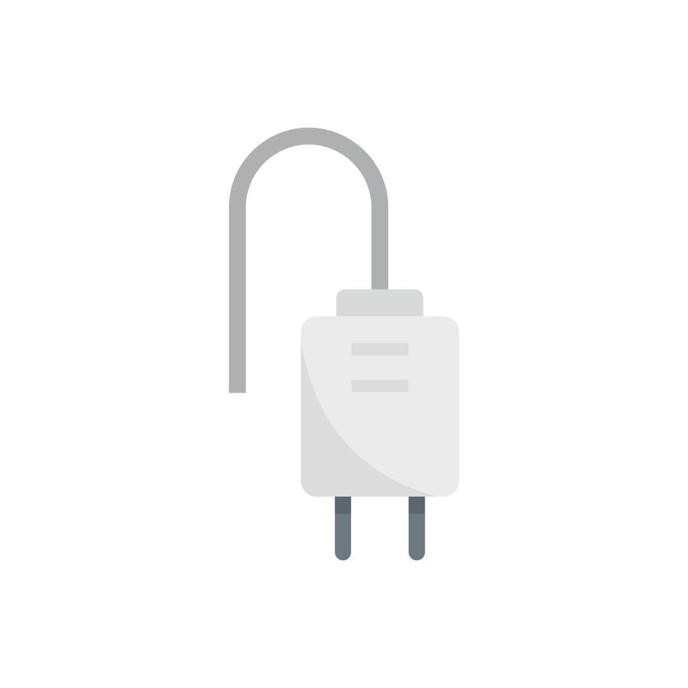 Electric plug icon flat isolated vector
