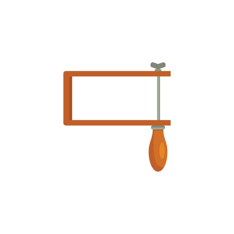Carpenter coping saw icon flat isolated vector