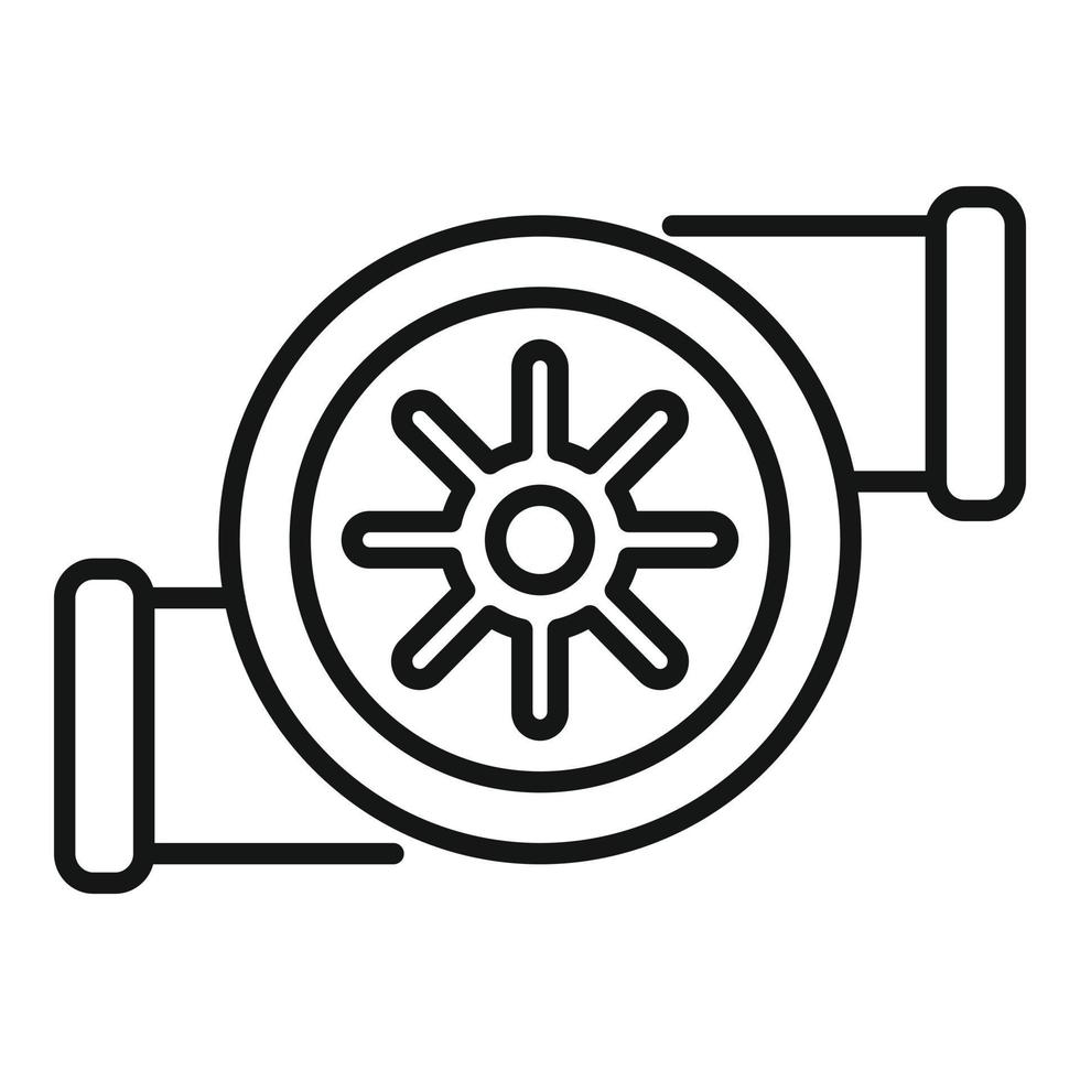 Car turbo icon outline vector. Engine charger vector