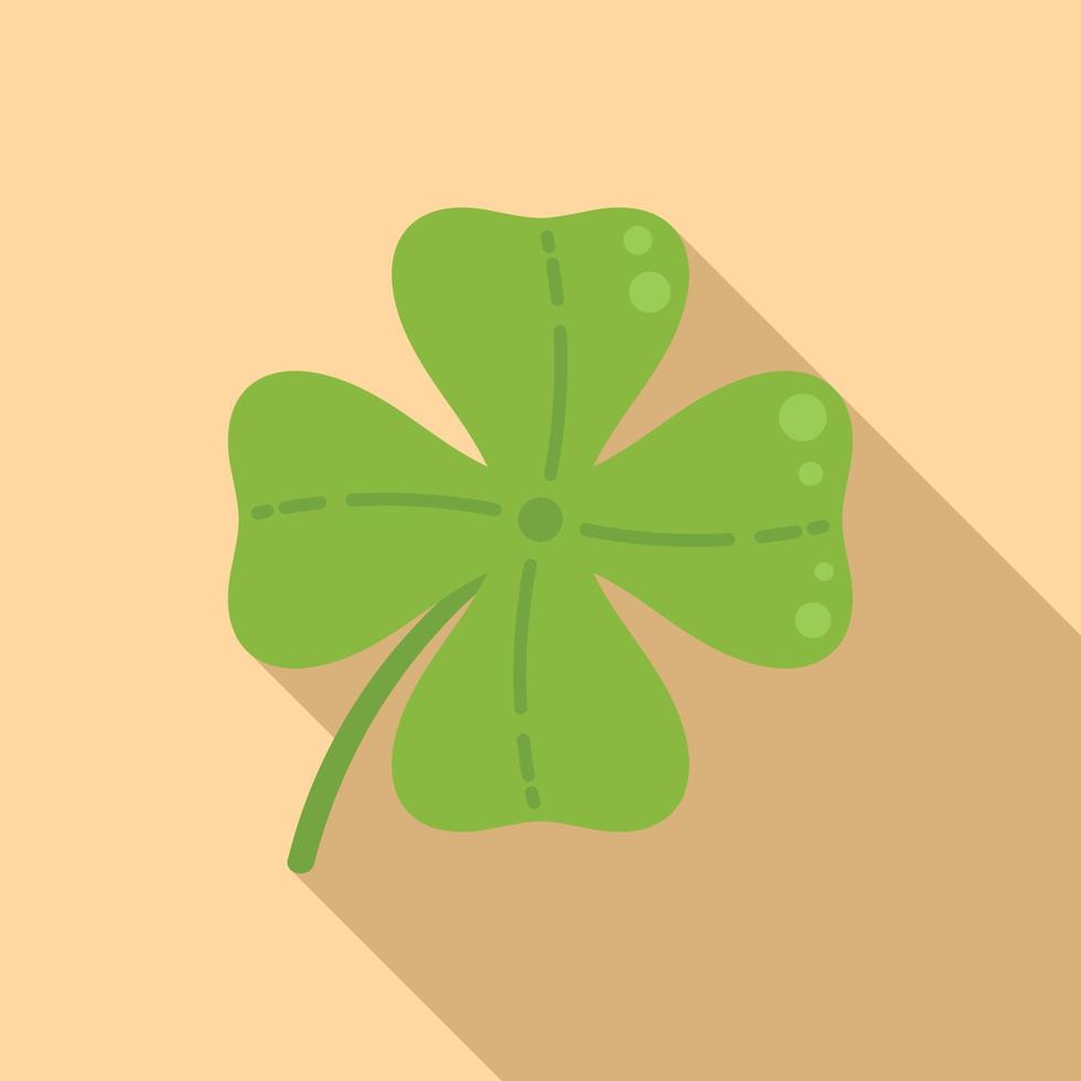 Clover card icon flat vector. Irish luck vector