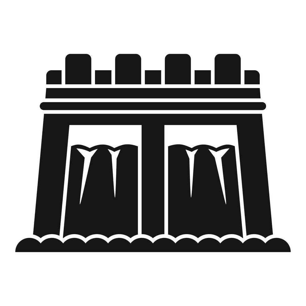 Nature source icon simple vector. Hydro plant vector