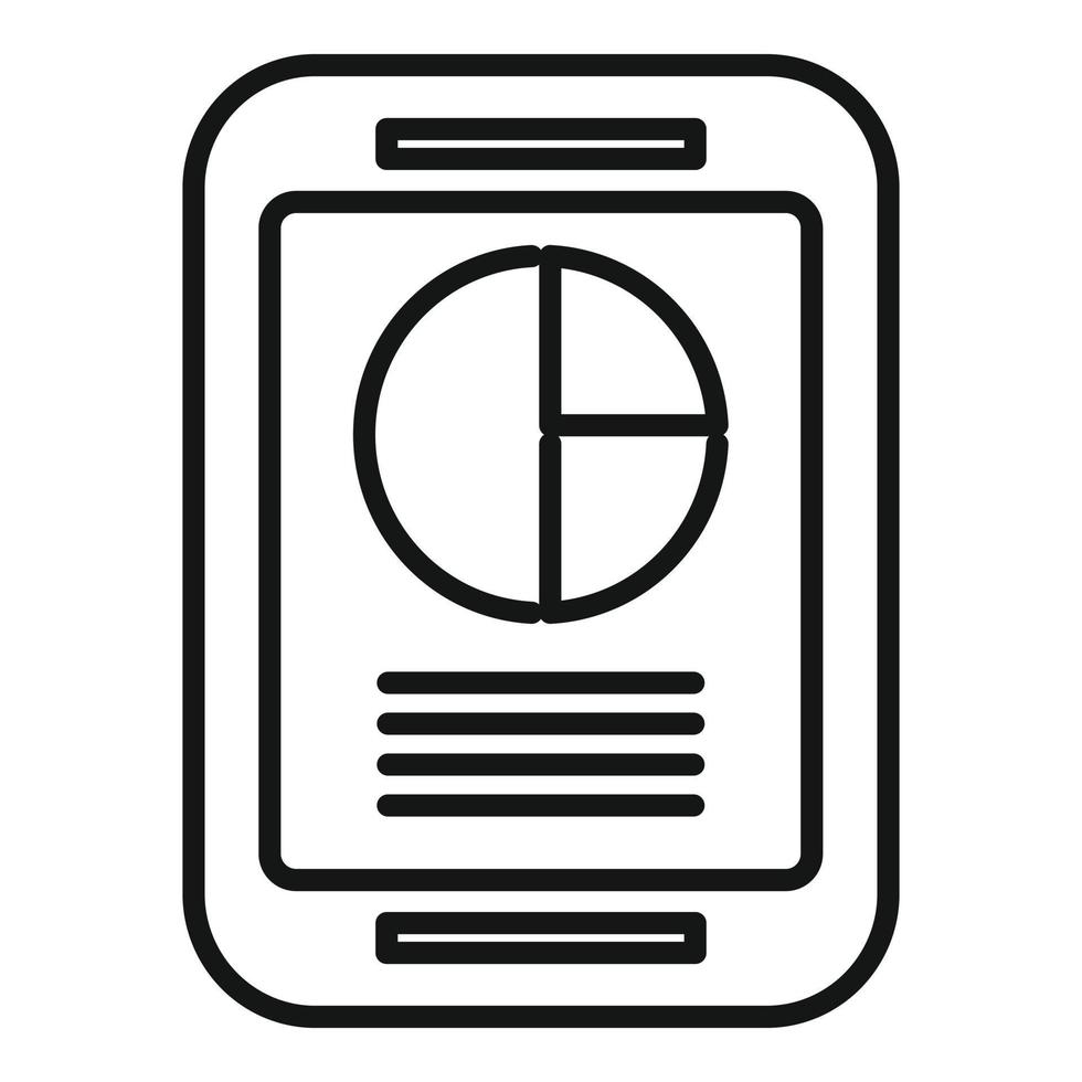 Tablet market segment icon outline vector. Customer chart vector