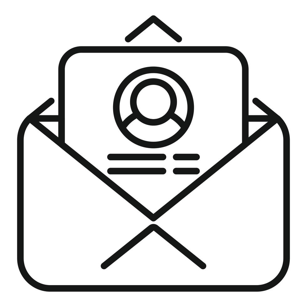 Open cv mail icon outline vector. Online job 14838013 Vector Art at Vecteezy
