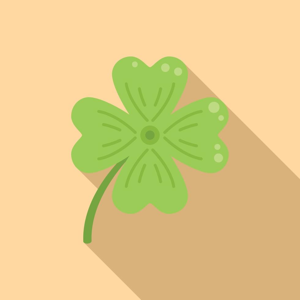 Fortune clover icon flat vector. Patrick luck vector