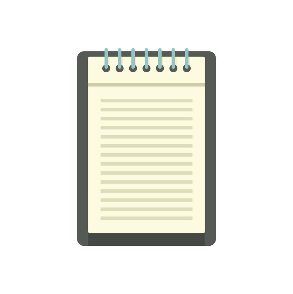 Office manager notepad icon flat isolated vector