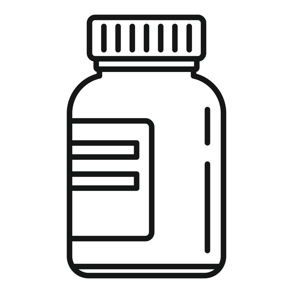 Bio lactic jar icon outline vector. Prebiotic microbe vector