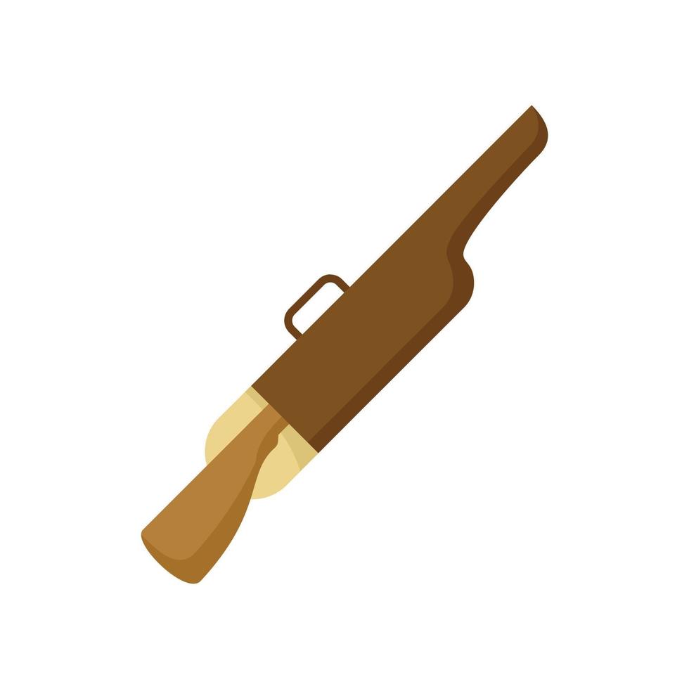 Safari hunter rifle icon flat isolated vector