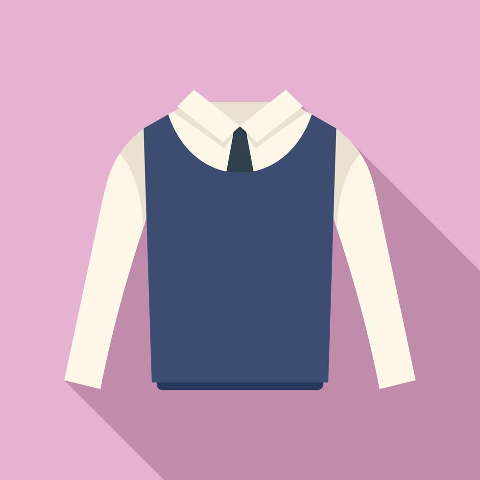 Shirt suit icon flat vector. Fashion back vector