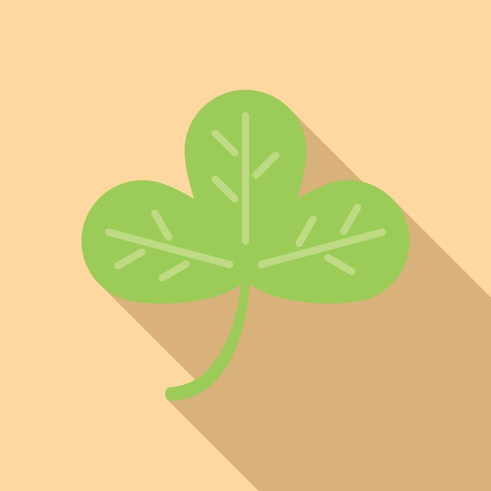 Small clover icon flat vector. Irish luck vector