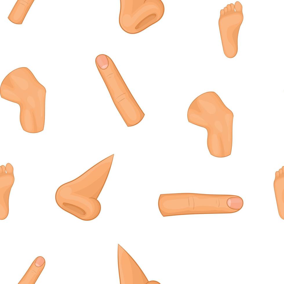 Outer part of body pattern, cartoon style vector