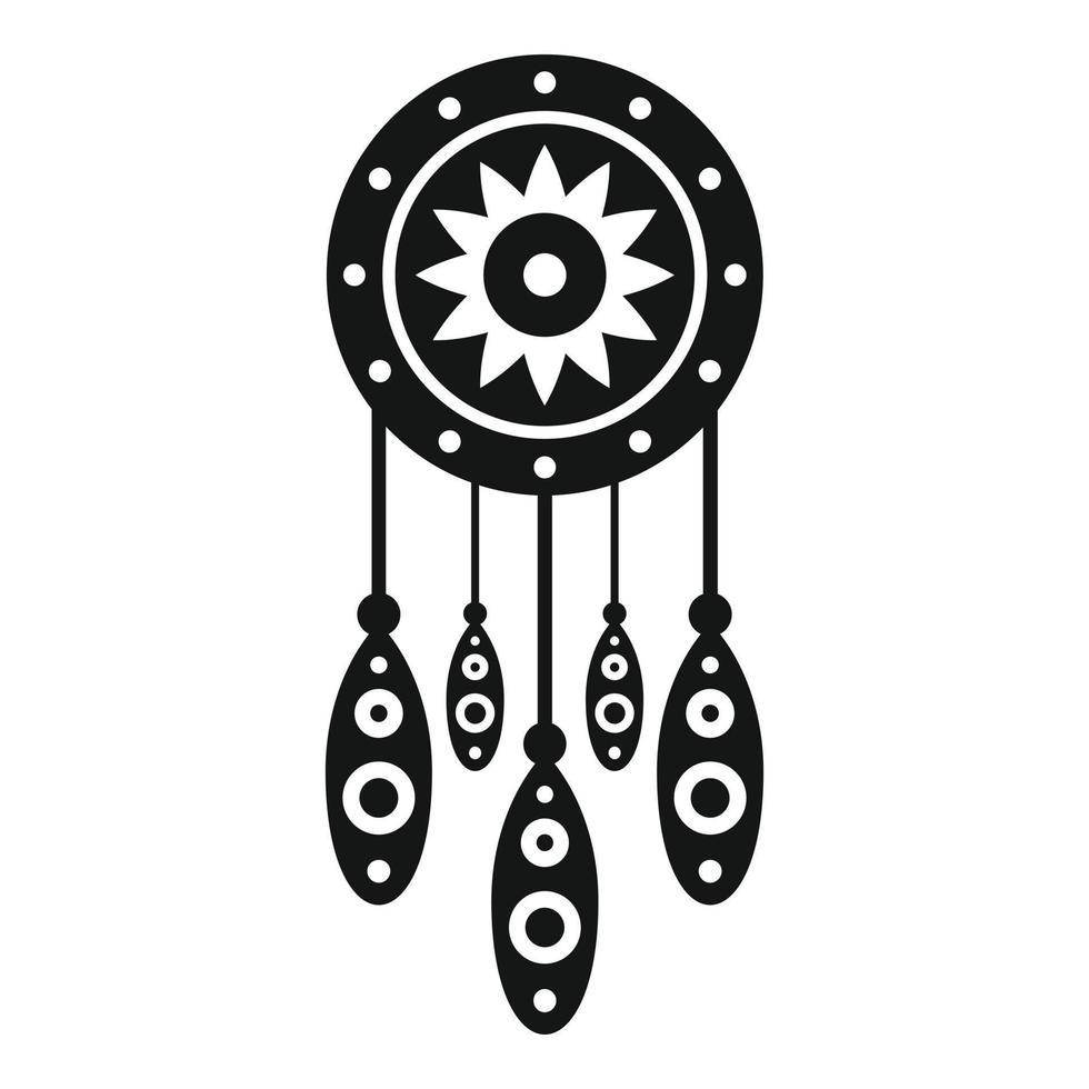 Lace dream catcher icon simple vector. Tribal aztec vector