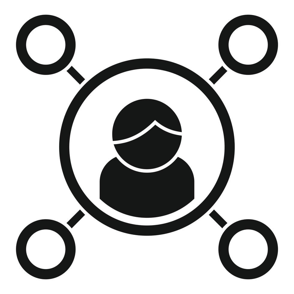 Database icon simple vector. Crm data vector