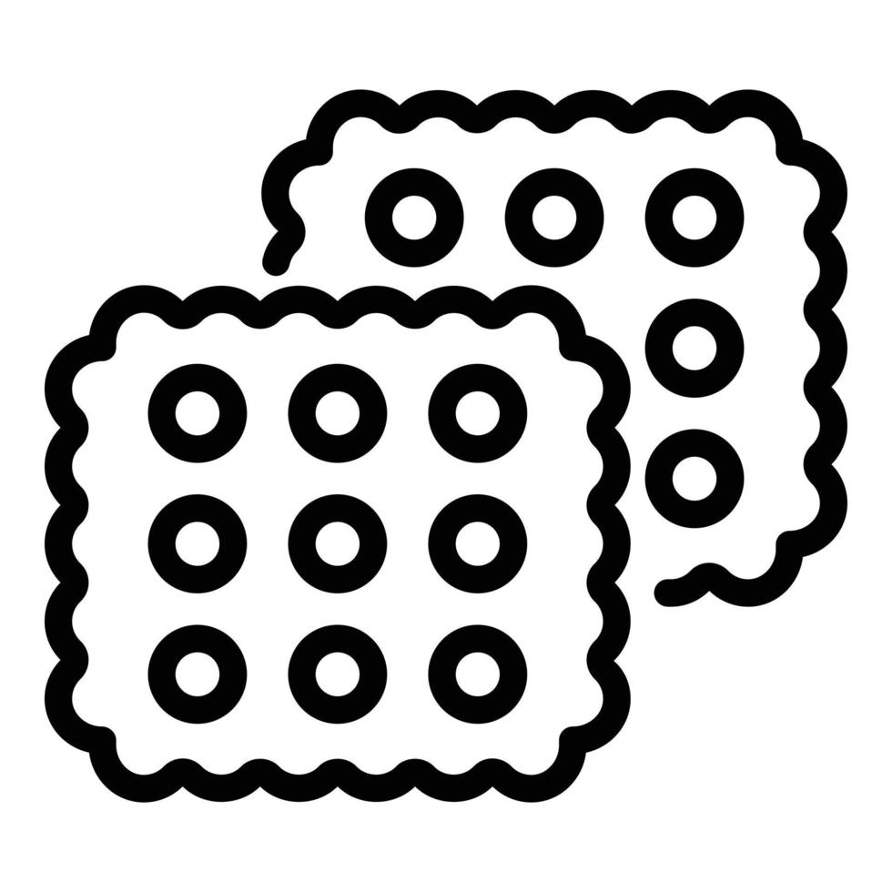 Traditional cracker icon outline vector. Food cookie vector