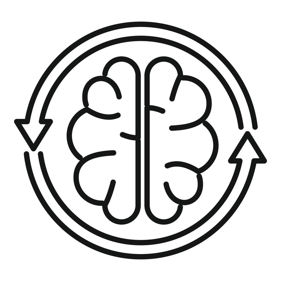 Adapt brainstorming icon outline vector. Business skill vector