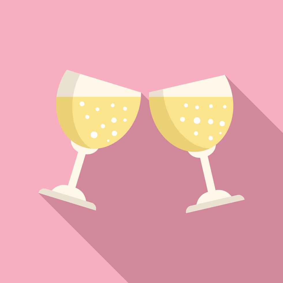 Party cheers icon flat vector. Pub alcohol vector