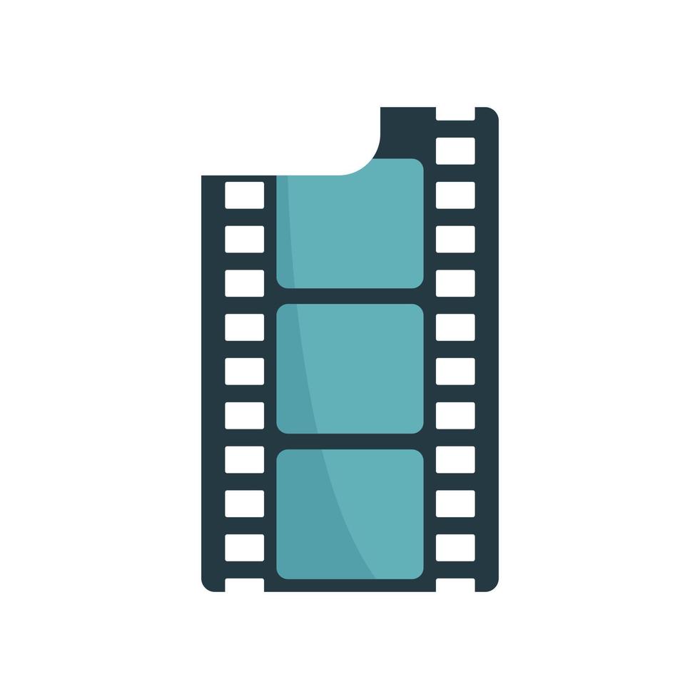Film icon flat isolated vector