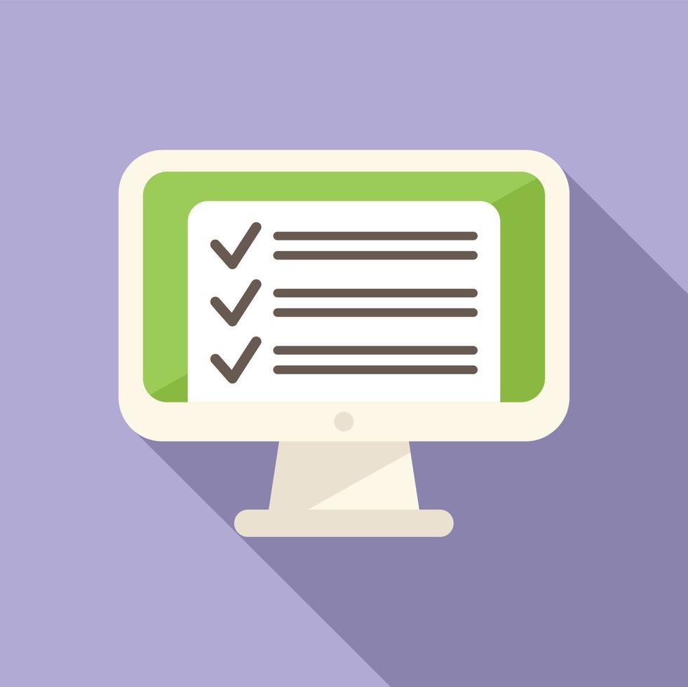 To do list online icon flat vector. Web course vector