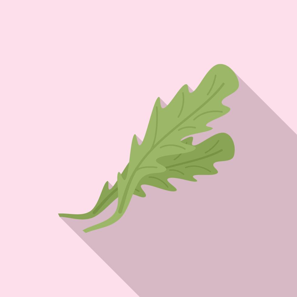 Dill arugula icon flat vector. Rucola salad vector