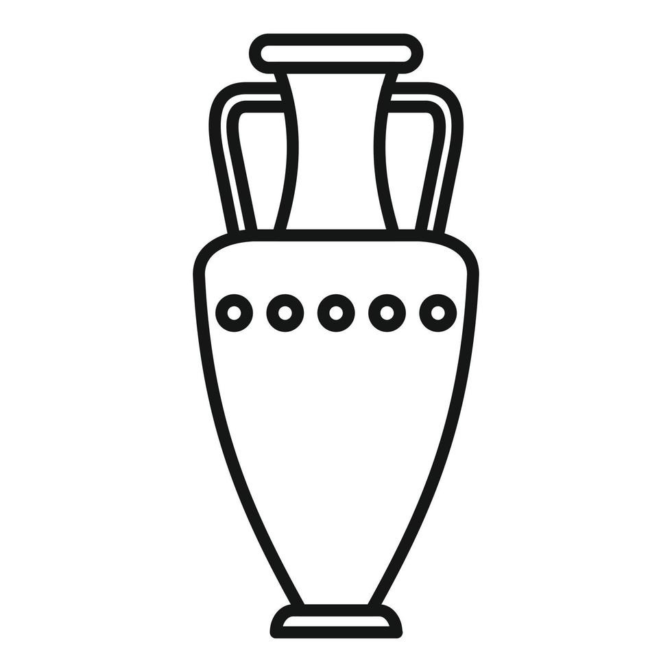 Roman amphora icon outline vector. Vase pot vector