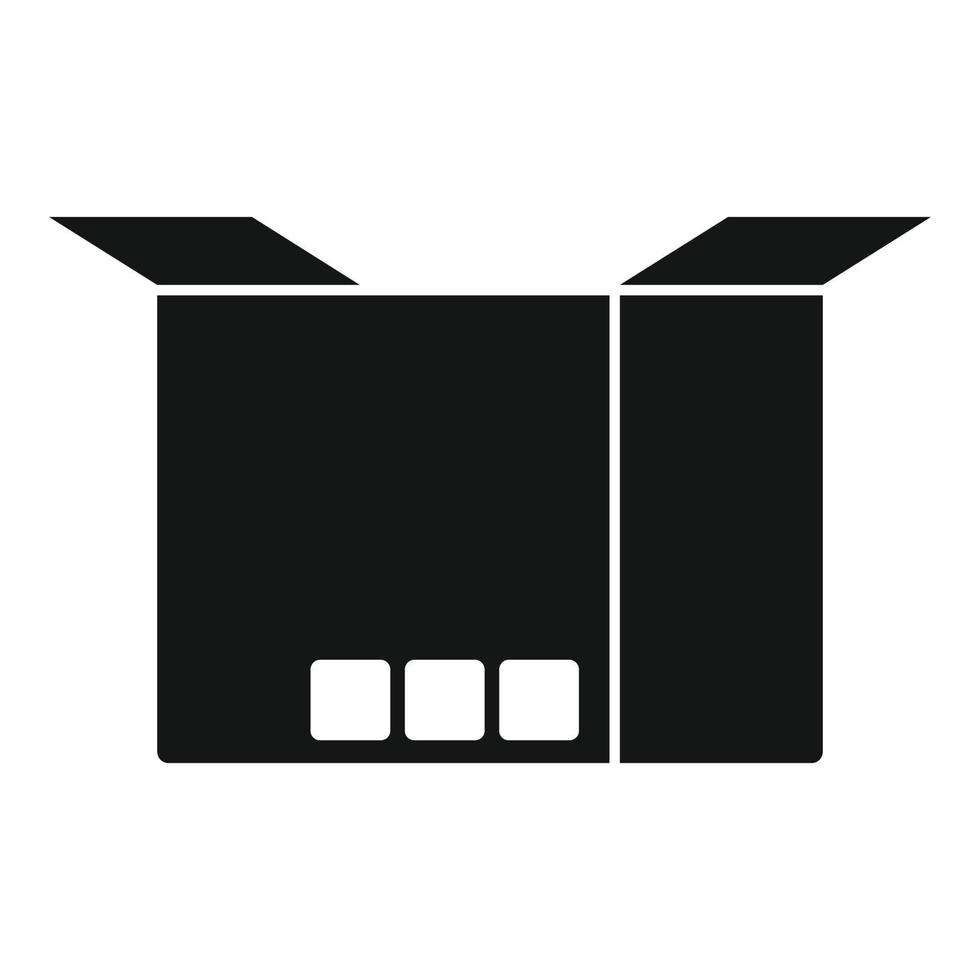 vector simple de icono de caja creativa. paquete de entrega