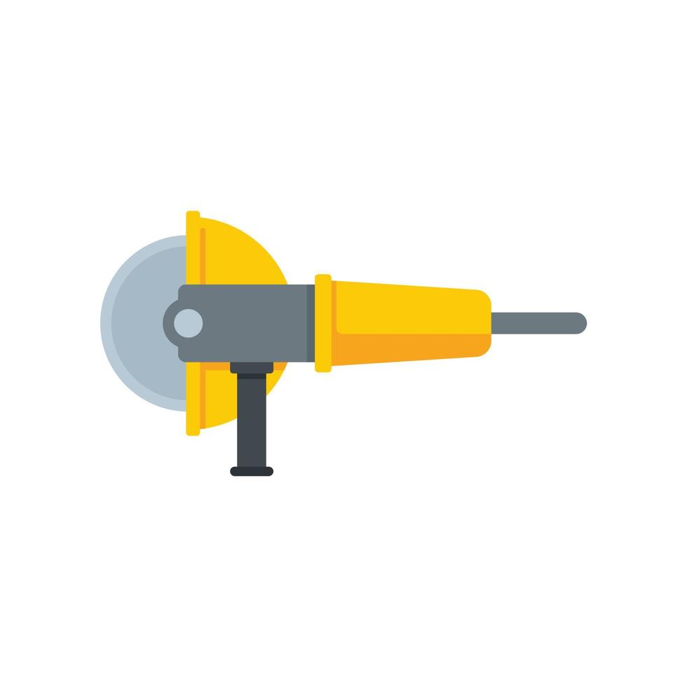 Carpenter angle grinder icon flat isolated vector