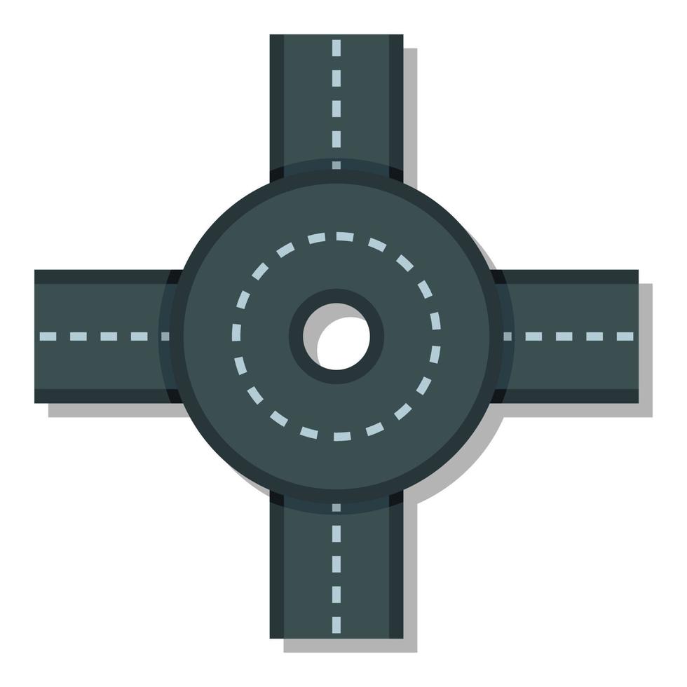 Big road junction icon , flat style vector