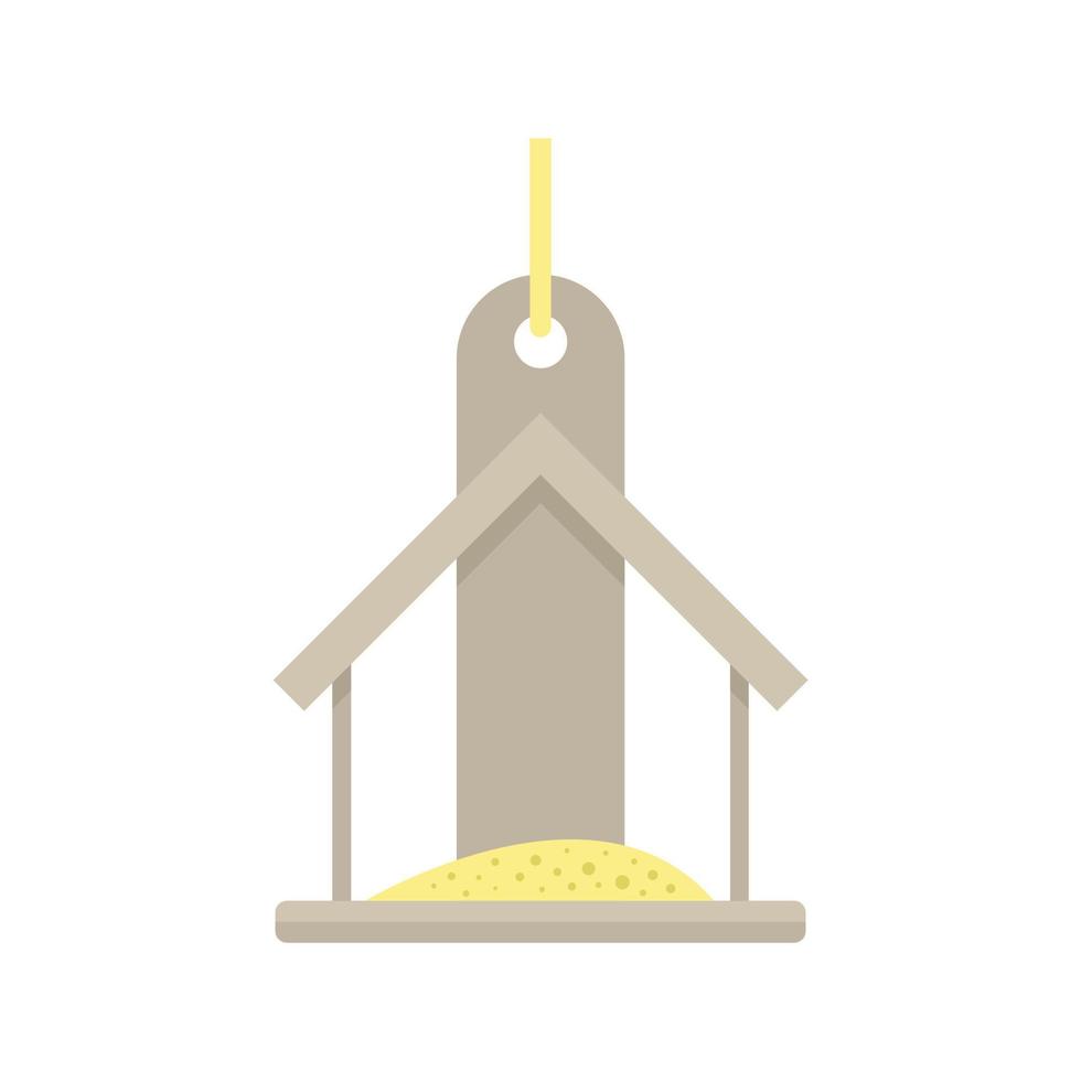 Food bird feeders icon flat isolated vector