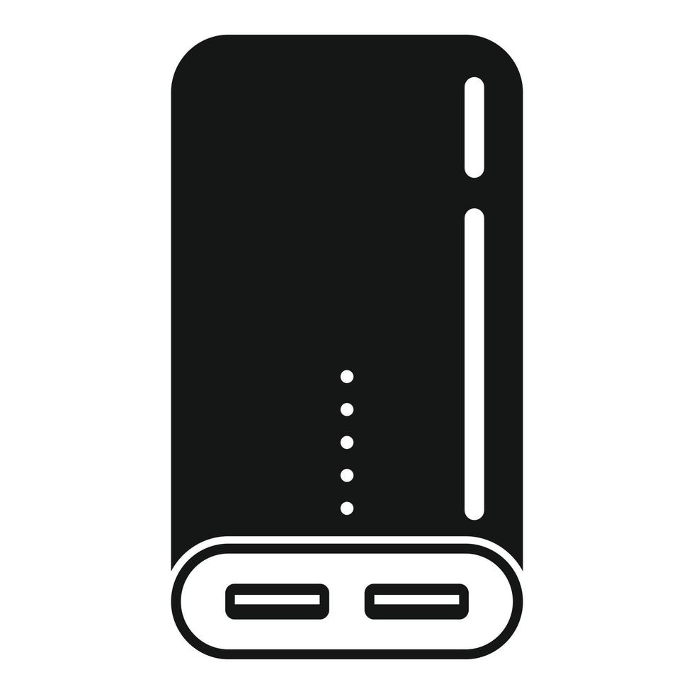 Power bank battery icon simple vector. Mobile charger vector