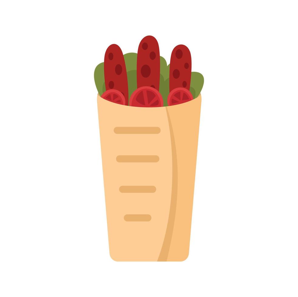 icono de shawarma turco vector aislado plano