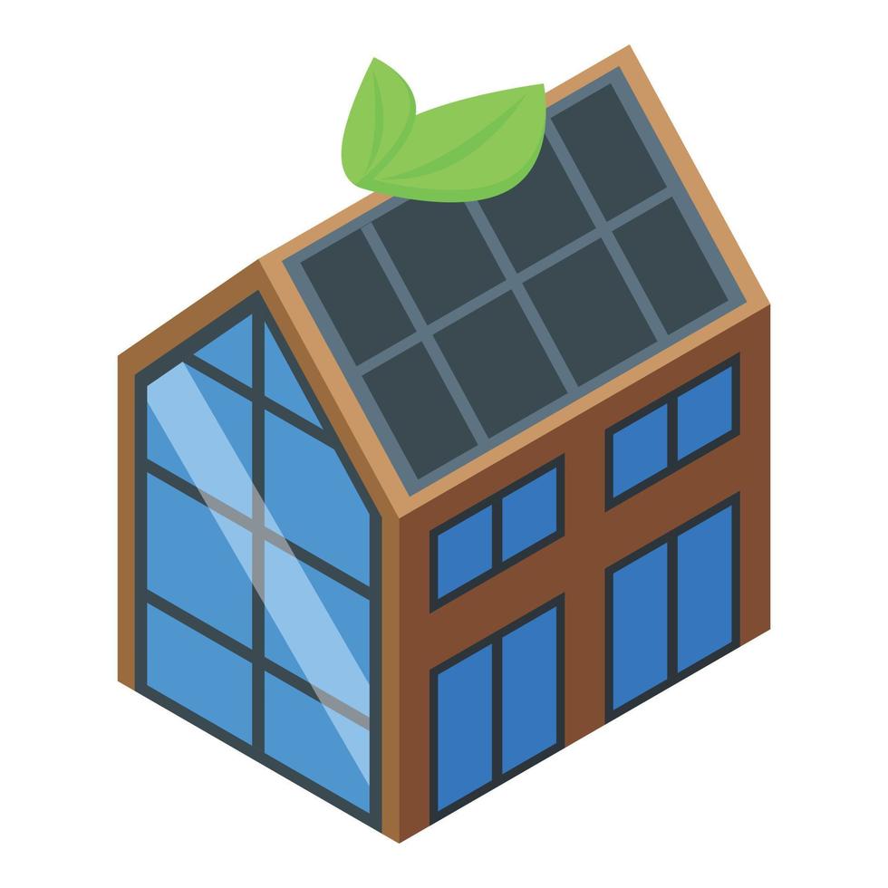 Eco house icon isometric vector. Recycle cutlery vector