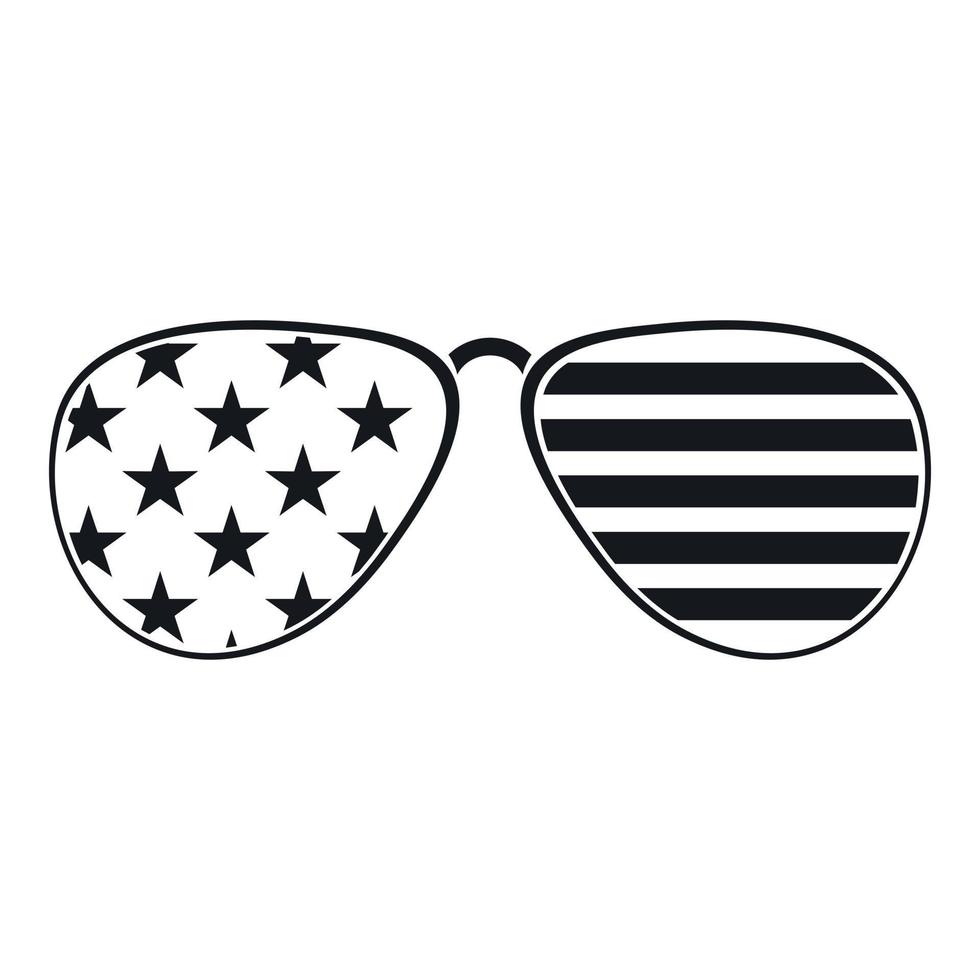 American glasses icon , simple style vector