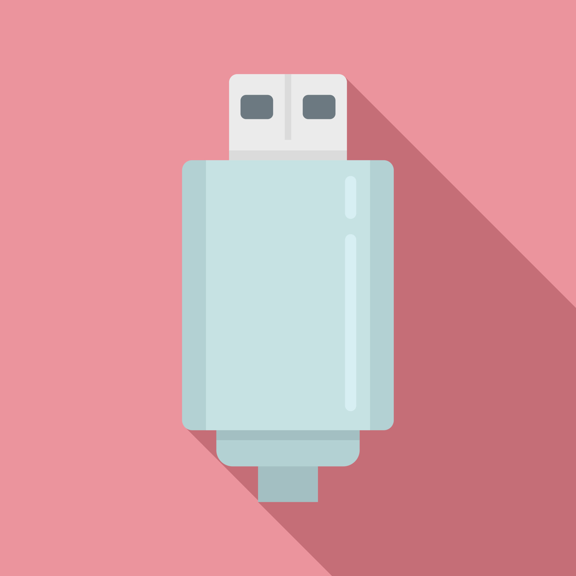 Wall charger icon flat vector. Mobile usb 14838434 Vector Art at Vecteezy