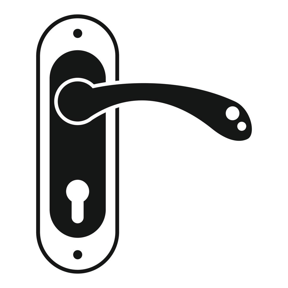 Door handle latch icon simple vector. Lock knob vector